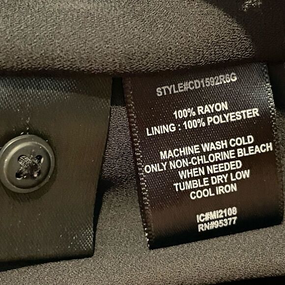 Sanctuary Black Floral Ruffle Long Sleeve Mini Dress Fully Lined Size Medium - Picture 7 of 7